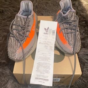 Grey and Orange Yeezy Boost 350